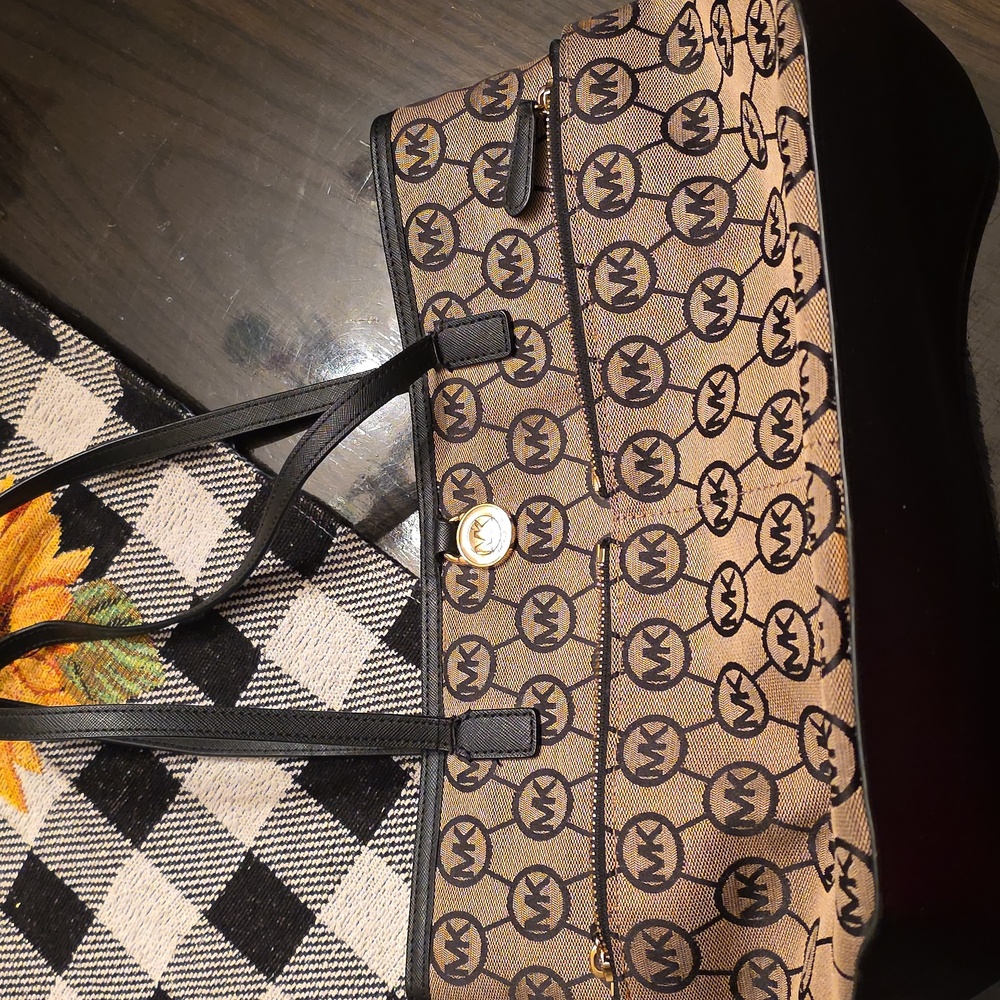 Michael Kors Brown and Black Tote Bag